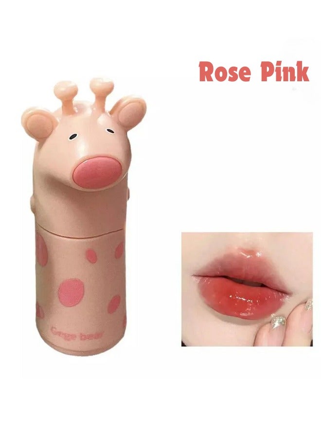 Gege bear Non-stick long-lasting lip gloss mirror water gloss shiny lip gloss - Rose Pink - Image 3
