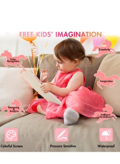 KASTWAVE Unicorn LCD Writing Tablet for Kids 8.5 Inch Doodle Scribbler Pad with Stylus,Painting Board, Magic Board, Birthday Gifts, Drawing Board Educational Toys for 3+ Years Old  - Image 5
