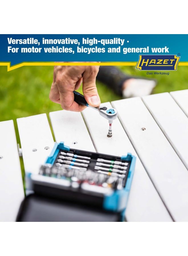 Hazet SmartCase socket spanner and bit set 2200SC-2, hexagonal 6.3, square 6.3 mm (1/4 inch), 50 pieces - Image 3