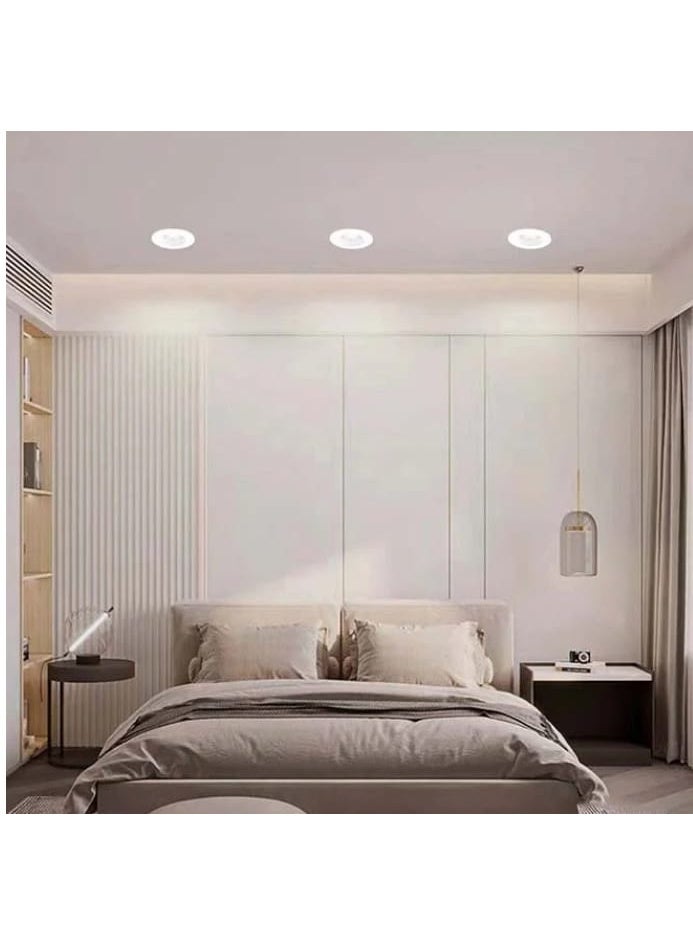 طقم 10 قطع سبوت لايت LED سقف دائري 7 سم – قدرة 7 وات – متوفر بثلاثة ألوان إضاءة (أبيض، أصفر، كريمي) – موفر للطاقة – عمر افتراضي طويل – إضاءة داخلية للمنازل والمكاتب - Image 2