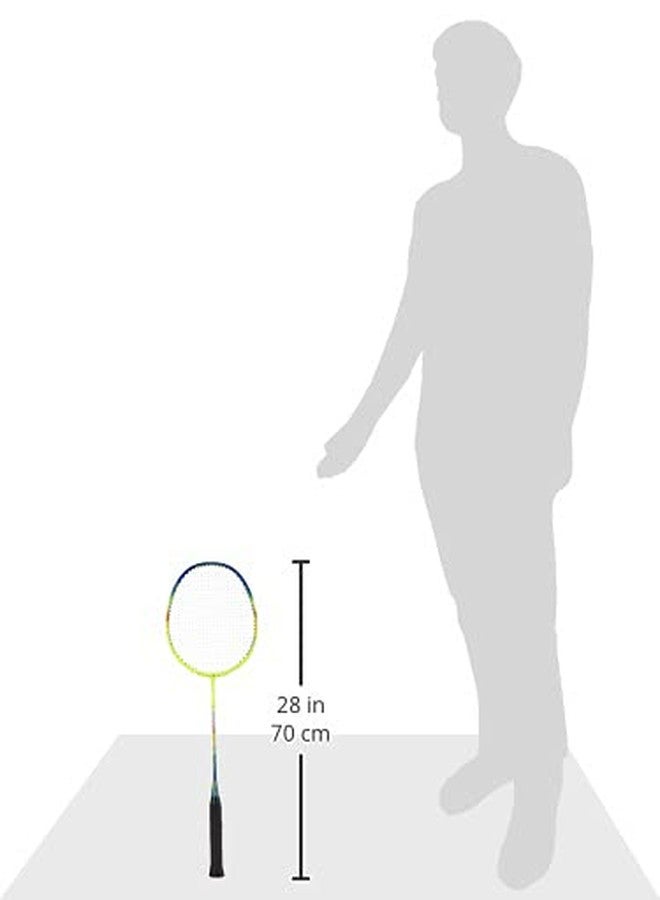 ترايامف مضرب تنس الريشة Triumph Wizard Graphite خفيف الوزن مع أوتار، وحقيبة تنس ريشة Titan-6R ذات حجرتين، لون سماوي/أحمر - Image 4