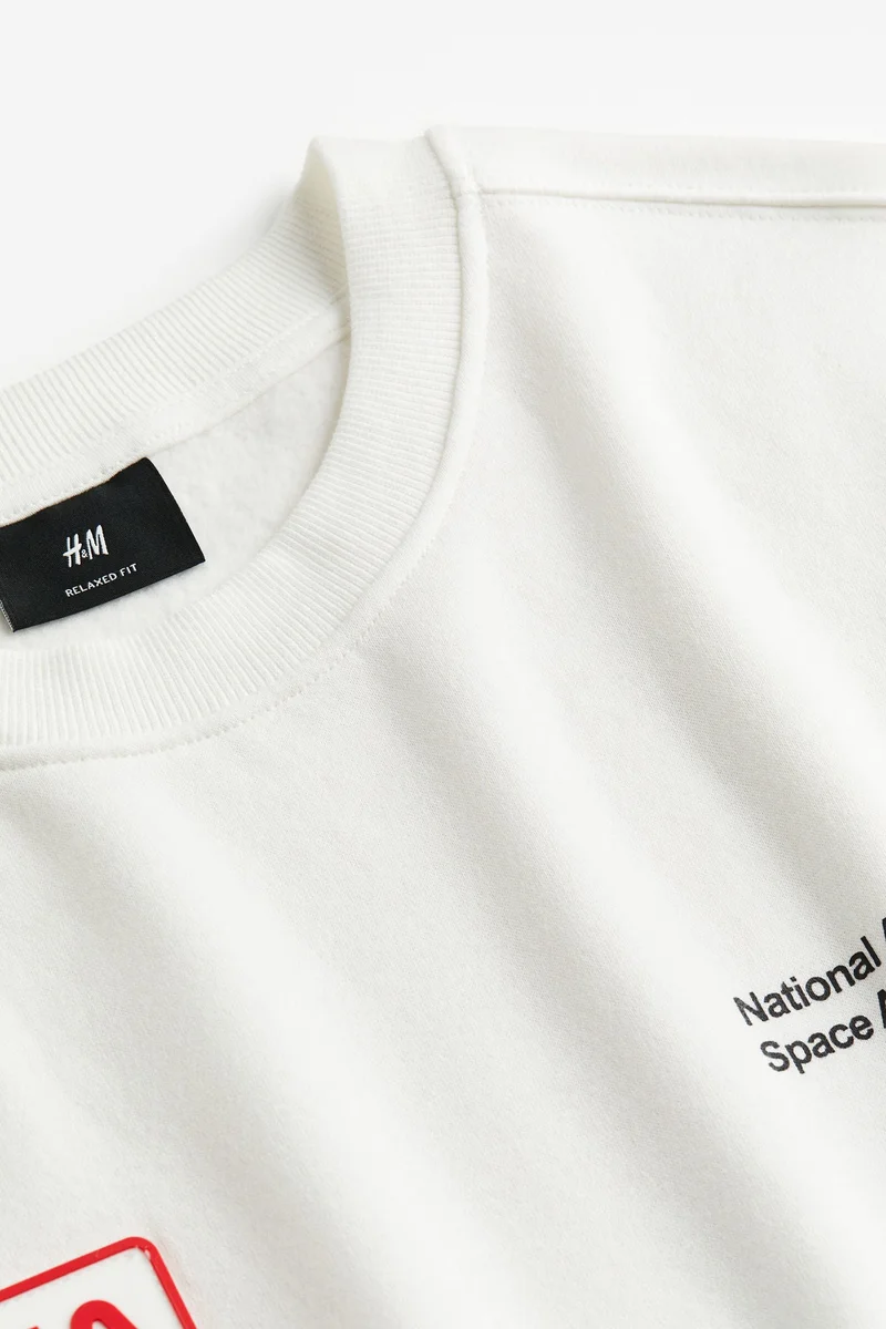 H&M Text Printed Relaxed Fit Sweatshirt
