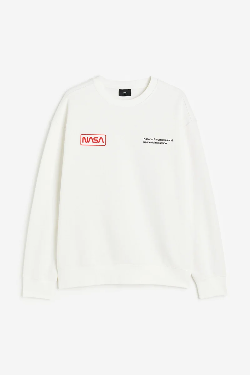 H&M Text Printed Relaxed Fit Sweatshirt