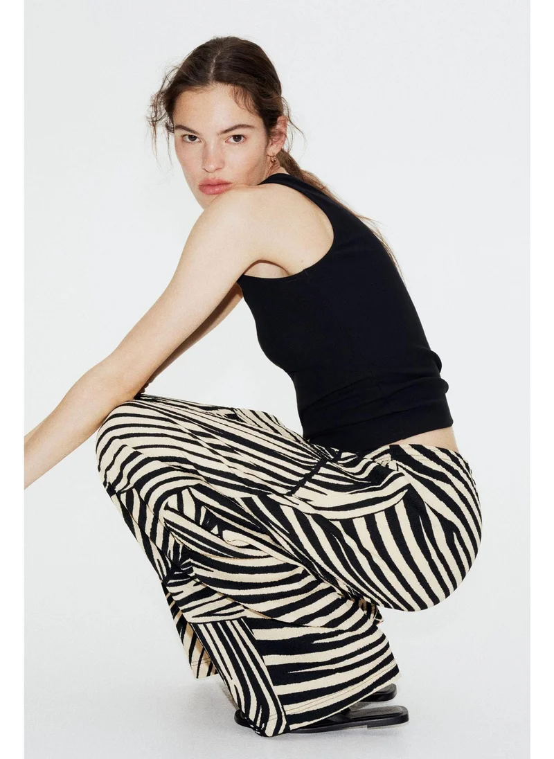 اتش اند ام بنطلون واسع سهل الارتداء