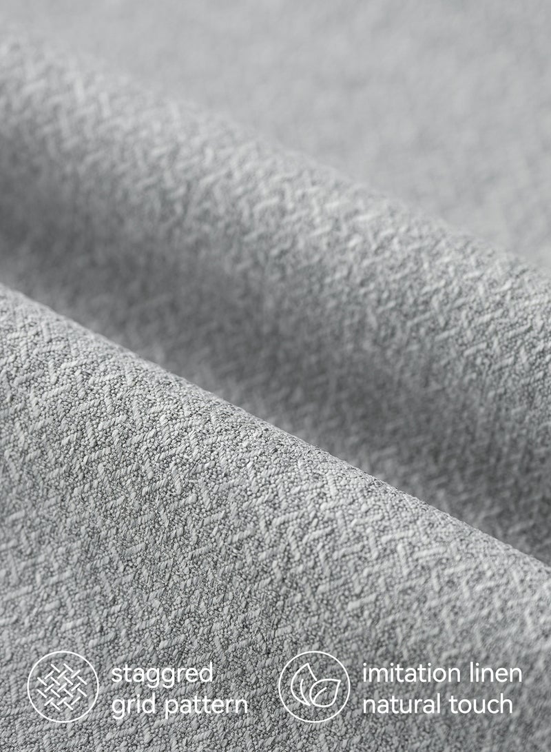 لحظة غطاء وسادة 45 × 45 سم رمادي مزخرف بملمس عصري غطاء وسادة منزل ريفي حديث غطاء وسادة صلب حزمة من 2 لตกات ديكور المنزل الأريكة غرفة النوم - Image 2