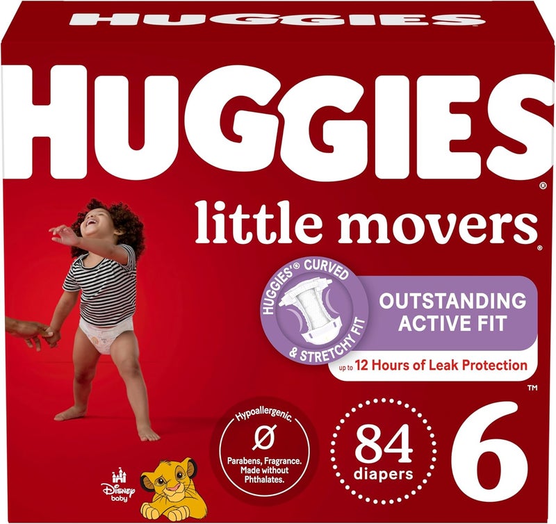 HUGGIES Little Movers Baby Diapers Size 6 - Image 1