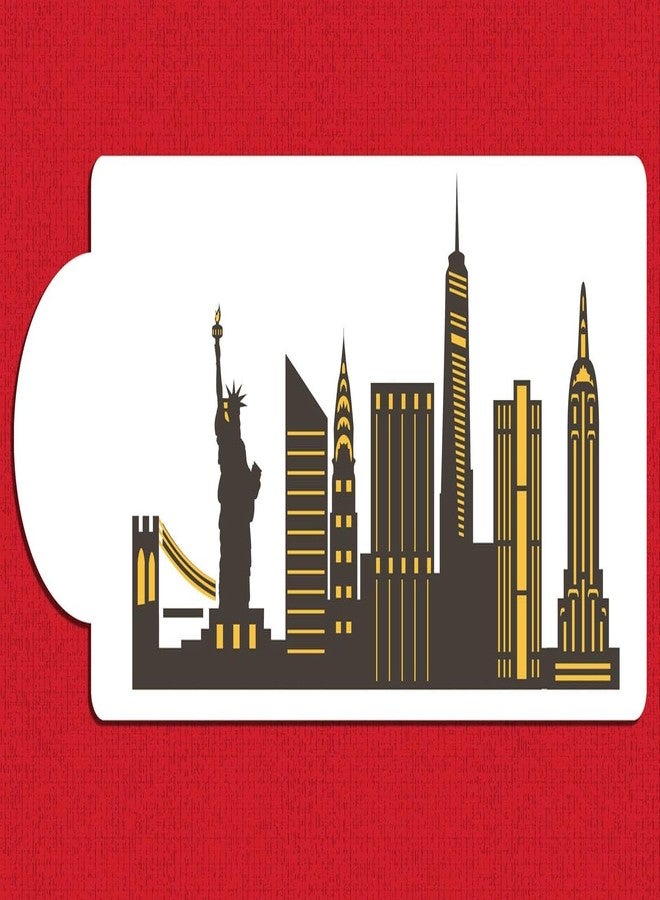 Designer Stencils New York City Detailed Skyline Cake Stencil Side C1000 by Designer Stencils - Image 2