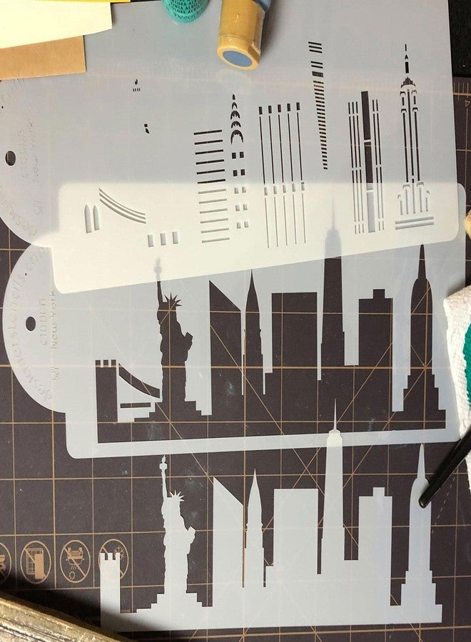 Designer Stencils New York City Detailed Skyline Cake Stencil Side C1000 by Designer Stencils - Image 4