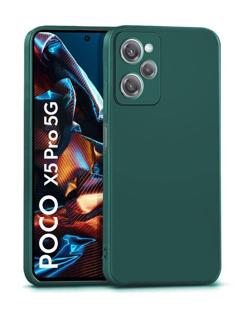 Olliwon Camera Protection Ultra Slim Soft TPU Silicone Case Cover For Xiaomi Poco X5 Pro 5G Green - Image 1