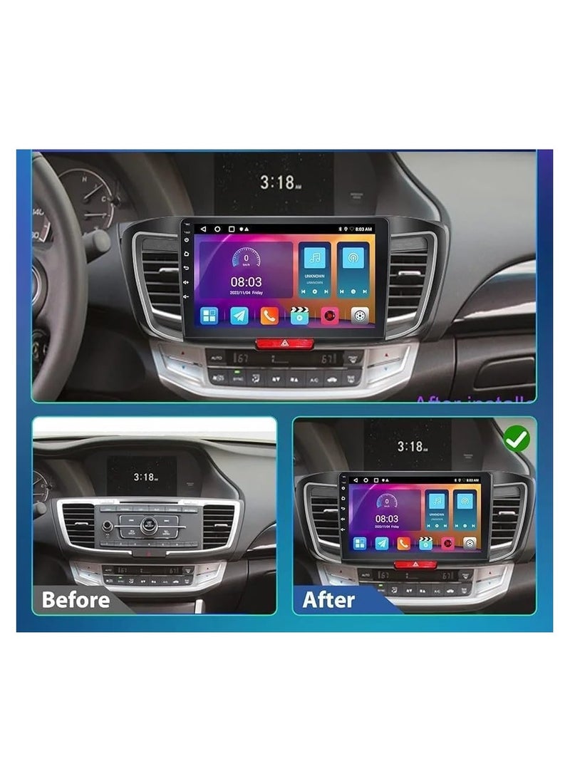 SHEZA STAR Android Car Stereo for Honda Accord 2013 2014 2015 2016 2017 2018 4GB RAM 64GB ROM 10 Inch Support Apple Carplay, MirrorLink WiFi BT, IPS Touch Screen with AHD Camera Included  - Image 2