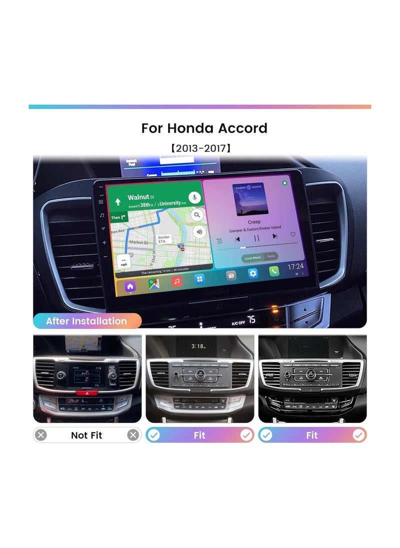 SHEZA STAR Android Car Stereo for Honda Accord 2013 2014 2015 2016 2017 2018 4GB RAM 64GB ROM 10 Inch Support Apple Carplay, MirrorLink WiFi BT, IPS Touch Screen with AHD Camera Included  - Image 3