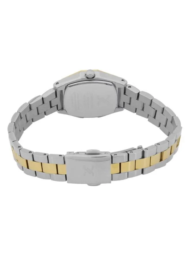 DANIEL KLEIN Women's Stainless Steel Silver and Gold Alloy Case Analog Silver Diamond Sunray Dial Japanese Quartz Premium 30 Meters Water Resistant
