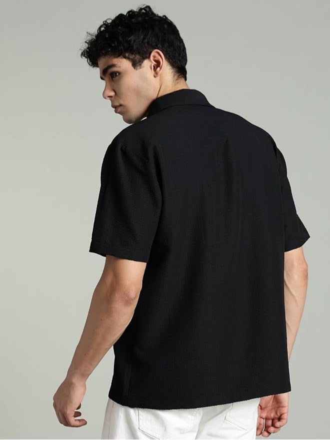 fyltr قميص رجالي كاجوال - قمصان أنيقة للرجال: مصممة بياقة كوبية مريحة وقماش ذو ملمس لمسي لإطلالة عصرية - Image 5