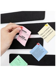 RATSAW Felt Pin Board Bar Strips Bulletin Board for Bedrooms Offices Home Wall Decoration, Notice Board Self Adhesive Cork Board with 25 Push Pins for Paste Notes, Photos, Schedules  - Image 3