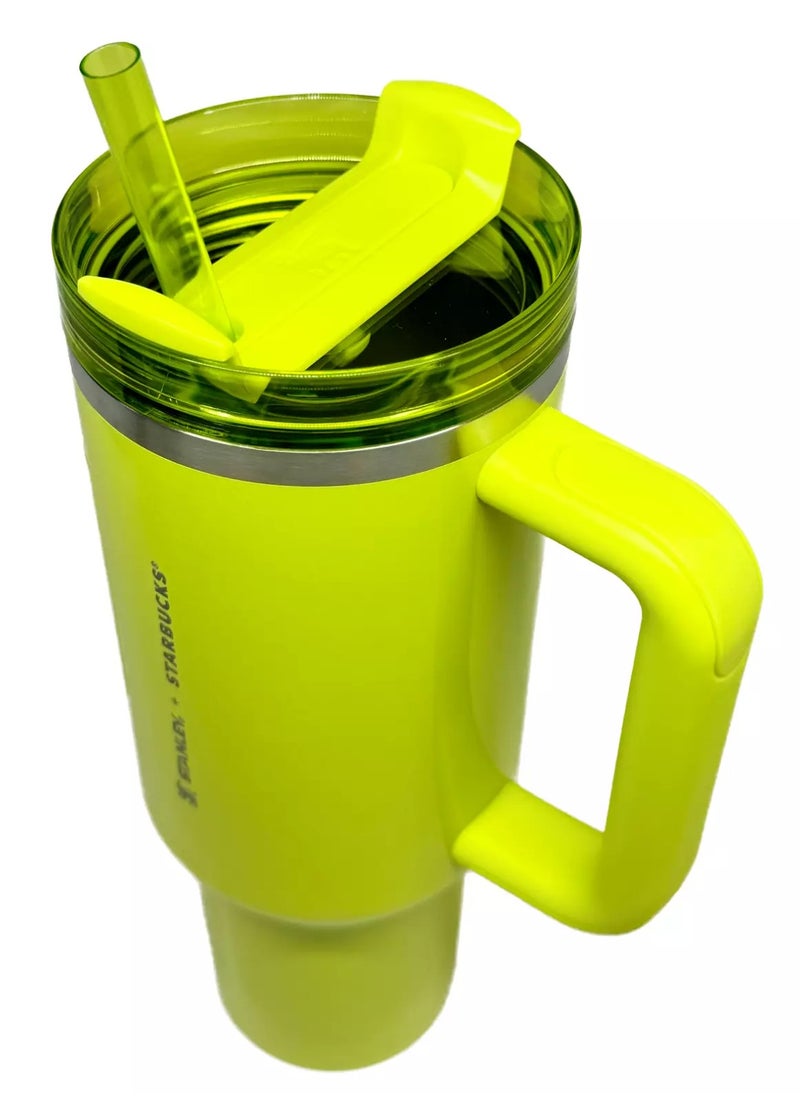 Stanley - Stanley Cup Quencher X Starbucks H2.0 Lime Green made of stainless steel 40 oz - Image 1