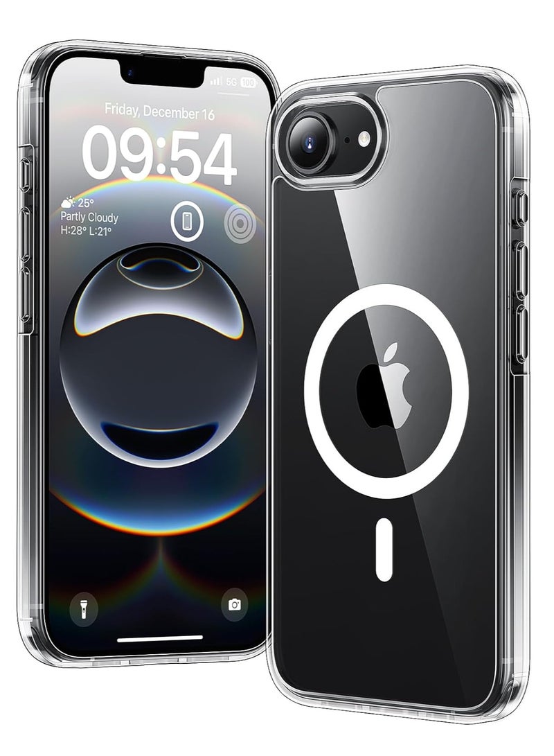 غطاء حماية مغناطيسي رفيع مضاد للاصفرار لهاتف iPhone 16e، غطاء حماية عسكري مقاوم للصدمات لهاتف iPhone 16e مقاس 6.1 بوصة - Image 1