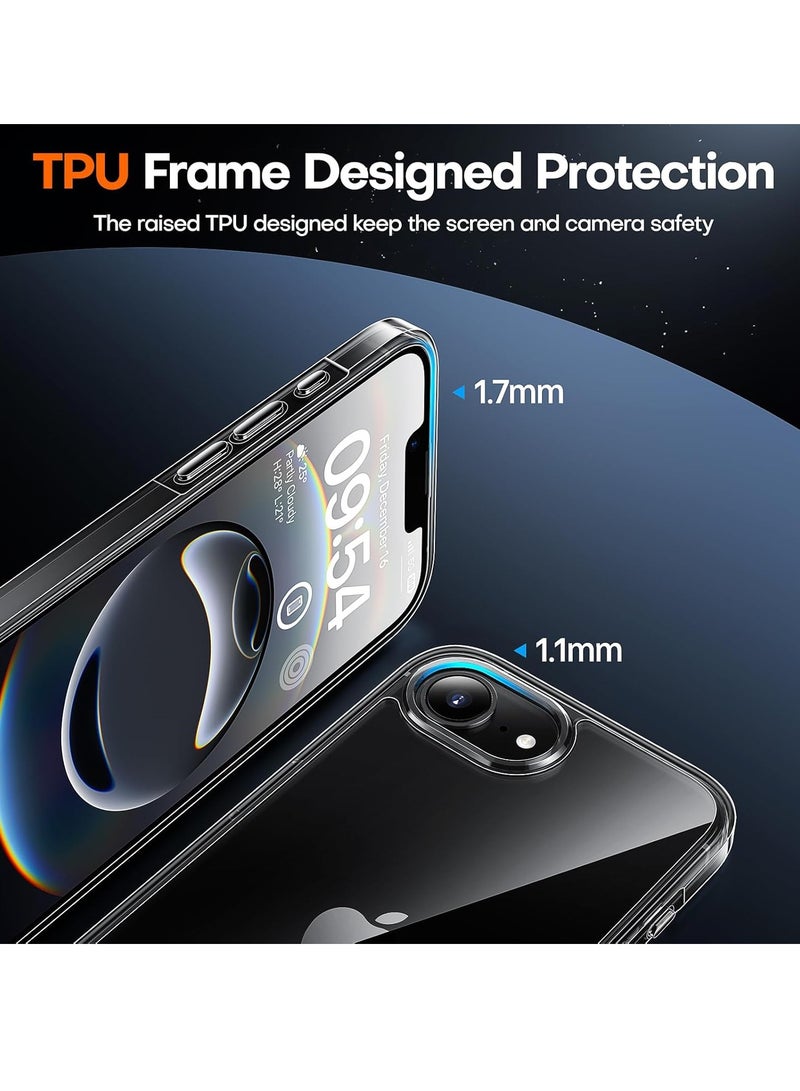 غطاء حماية مغناطيسي رفيع مضاد للاصفرار لهاتف iPhone 16e، غطاء حماية عسكري مقاوم للصدمات لهاتف iPhone 16e مقاس 6.1 بوصة - Image 3