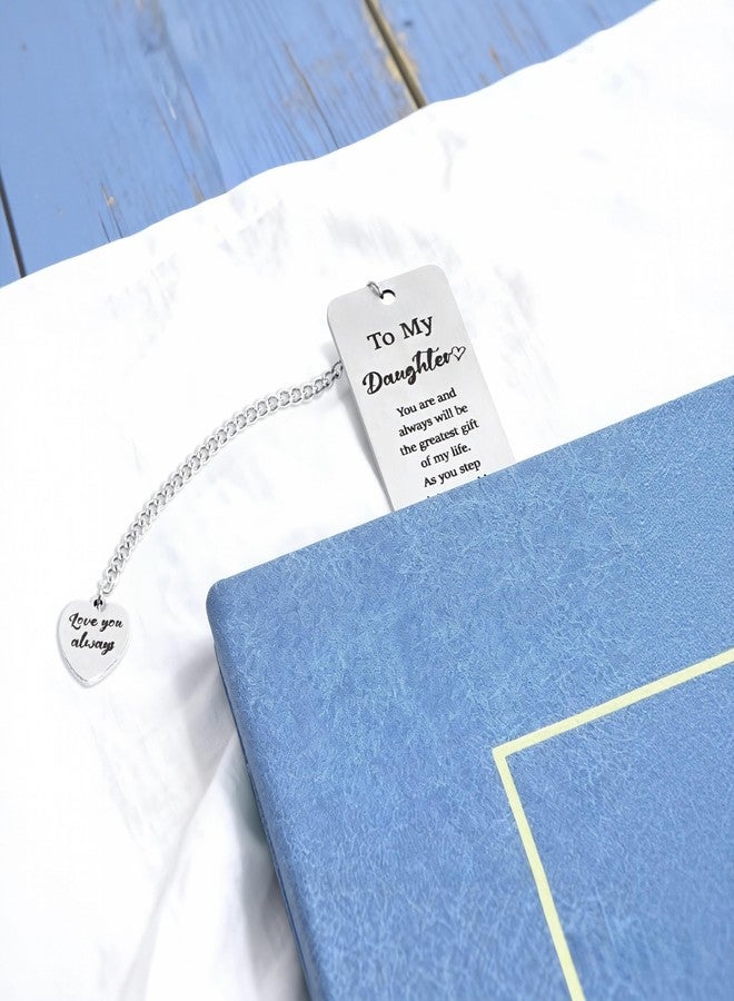 SEEBERY Stainless Steel Bookmark for Daughter, Kids & Teens from Dad or Mom- Inspirational Birthday, Christmas, Graduation or Back to School Gift for Daughter, Stepdaughter & Teen Girls - Image 2