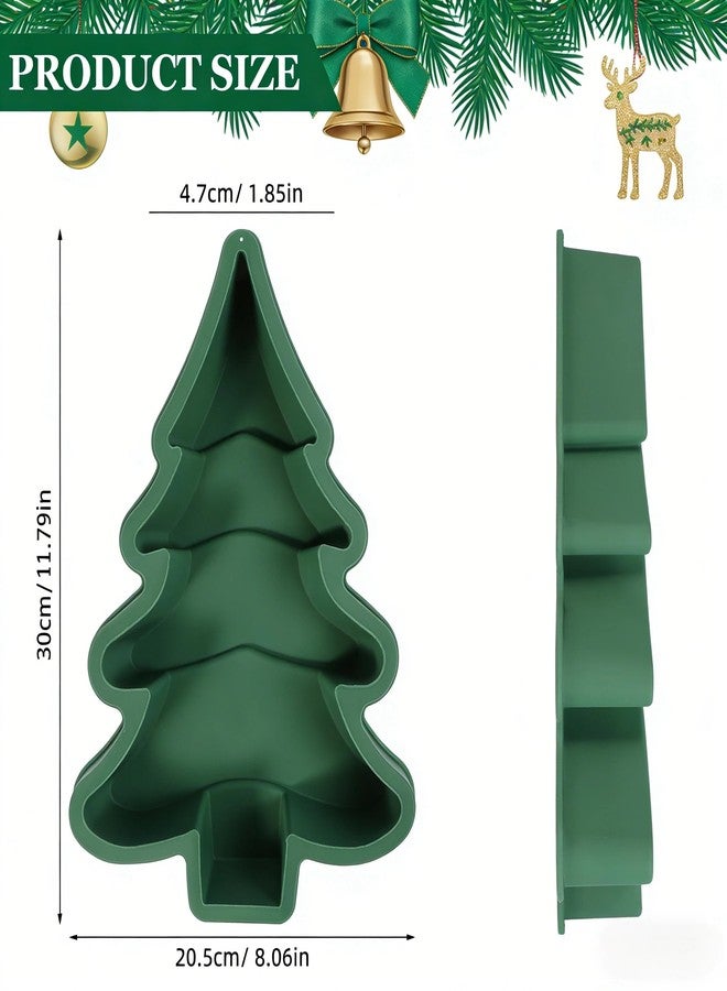 VOSCHOIX Christmas Tree Cake Pan,3D Silicone Christmas Tree Baking Molds Non-Stick Baking Pan for Chocolate Baking Bread, Desserts Fondant Cake Decorations - Image 4