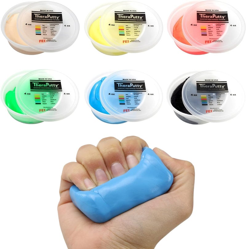 Cando كان دو ثيرا بوتي معجون تمارين اليد القياسي لإعادة التأهيل، التمارين، علاج اليد، والعلاج المهني. يستخدم لتقوية عضلات اليد، تحسين المهارات الحركية الدقيقة، وتقليل التوتر. - Image 1