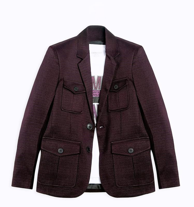 CHARCHIT Boys Regular Fit Plain Blazer and T-Shirt - Image 1