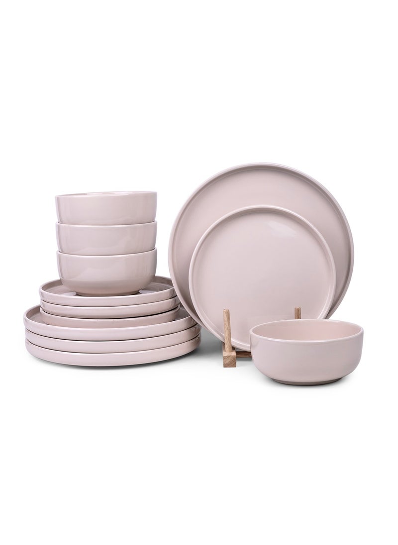 Cuisine Art Cuisine Art 12-Piece Glazed Dinner Set - Cream  - Image 1