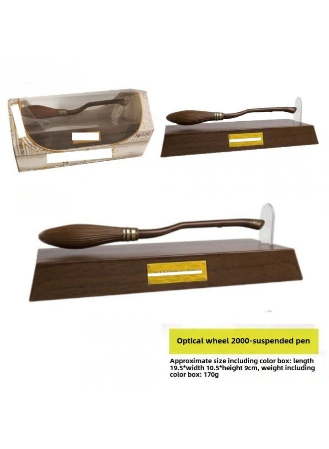 Harry Potter Light Wheel 2000 Suspension Pen Flying Broom Suspension Pen Ballpoint Pen Firebolt Suspension Pen Gift-Color:Rocket Arrow Suspension Pen - Image 3