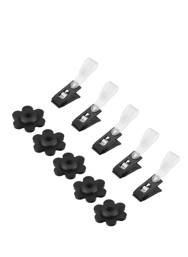 Y&D 10 PCS Garden Flag Rubber Stoppers and Adjustable Anti-Wind Clips, Premium Lawn Yard Clip for Poles Stand, to Keep Flags in Place  - Image 1