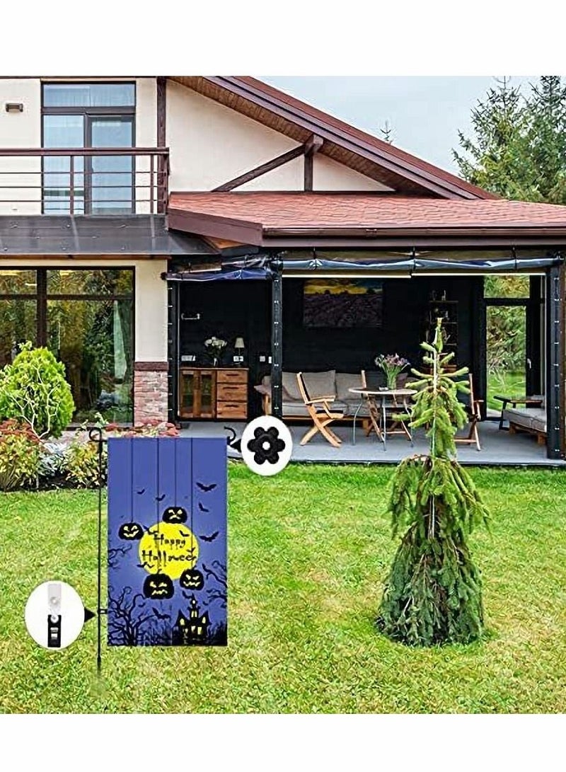 Y&D 10 PCS Garden Flag Rubber Stoppers and Adjustable Anti-Wind Clips, Premium Lawn Yard Clip for Poles Stand, to Keep Flags in Place  - Image 2