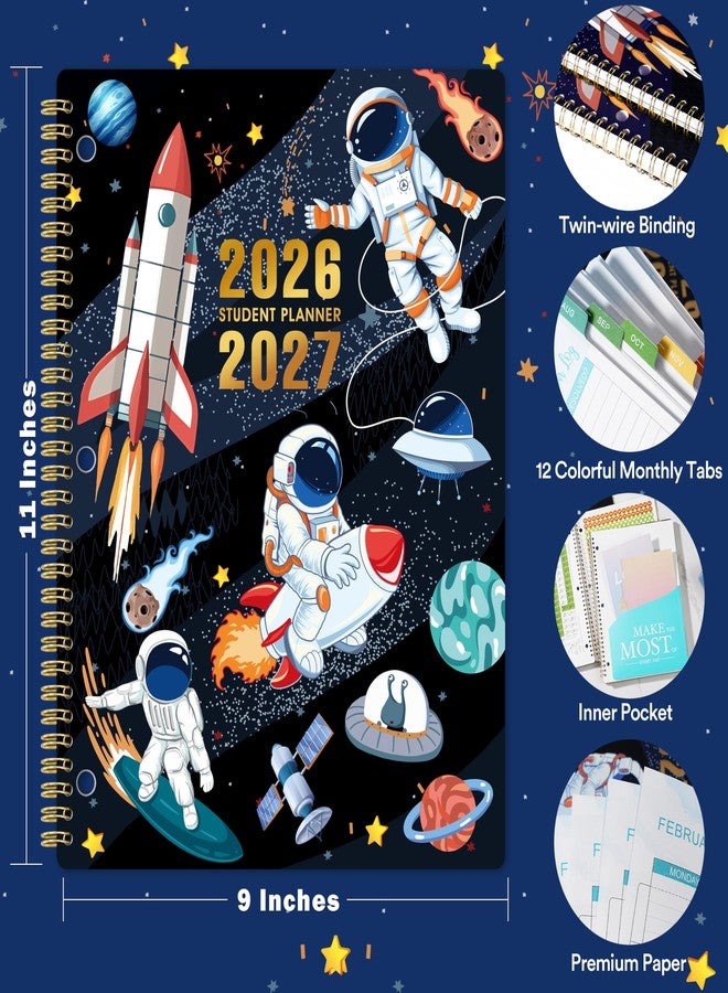آرت فان مخطط الطالب 2026-2027 - مخطط المدرسة 2026-2027، أغسطس 2026 - يونيو 2027، 9 × 11 بوصة، مخطط أكاديمي 26-27 مع 3 ثقوب مثقوبة، وعلامات تبويب ملونة وملصقات - Image 3