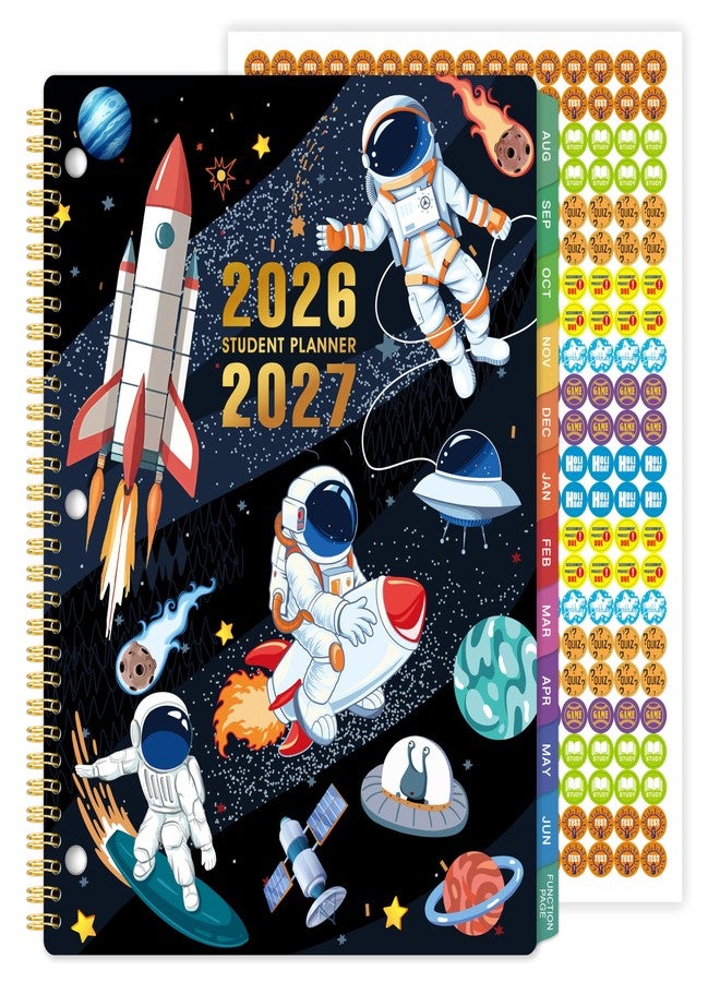 آرت فان مخطط الطالب 2026-2027 - مخطط المدرسة 2026-2027، أغسطس 2026 - يونيو 2027، 9 × 11 بوصة، مخطط أكاديمي 26-27 مع 3 ثقوب مثقوبة، وعلامات تبويب ملونة وملصقات - Image 1