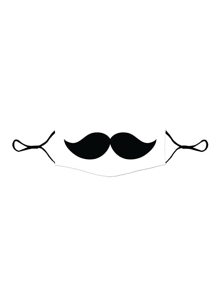Printed Moustache face mask or protection cover for Movember, Mobro , No shave , Mens Health Awareness (Design 3)