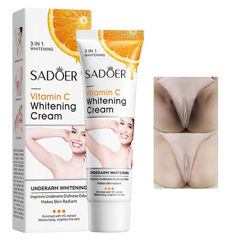 Skin Whitening Cream for BodyLightening Cream for Intimate Areas and BleachingVitamin C Dark Spot Remover Corrector for NeckArmpitUnderarmElbowInner Thigh and KneesBikini176oz