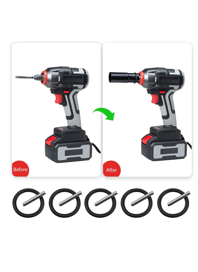 SYOSI 120 Pcs Replacement Pin and O-Ring,4mm Impact Ring and 3x25mm Socket Pins for 1/2" Impact Socket Scaffolders for Impact Wrench, Pressure Washer (60 Pairs)  - Image 2