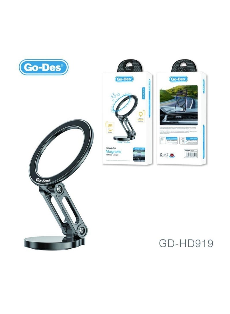 "GD-HD205 Magnetic Car Phone Holder – Robust and Adjustable Design"