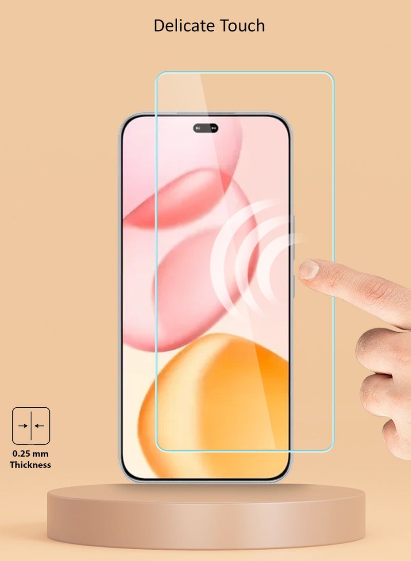 Techie 2 Pack Honor 400 5G Screen Protector HD Tempered Glass – 9H Hardness, Anti-Glare, Anti-Bubble, Ultra-Thin 0.33mm with Rounded Edges & Easy Installation - Image 4