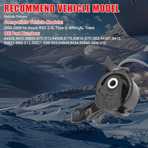 zaygyize 4 Pcs Engine Motor and Transmission Mount Compatible with 2002 2003 2004 2005 for Honda Acura RSX 2.0L Replace OE# A4528 A4508 A4567 A4549 - Image 3