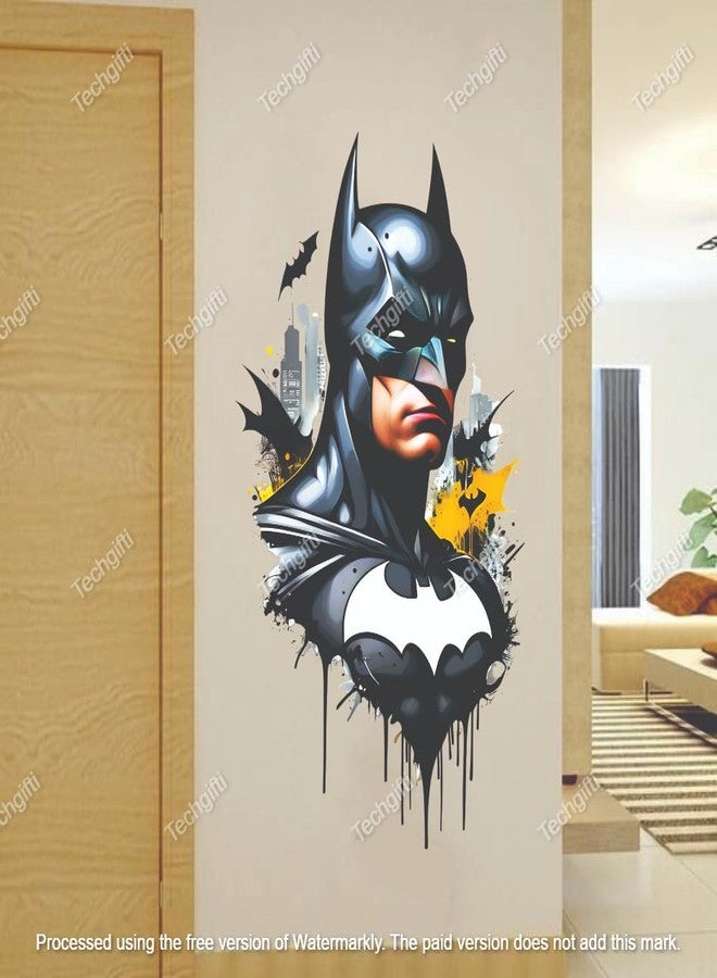 Techgifti ملصق جداري فني بتصميم باتمان من تيك جيفتي، ملصق لغرفة الأطفال، المقاس: 72 × 41 سم، ديكور منزلي عصري - Image 4