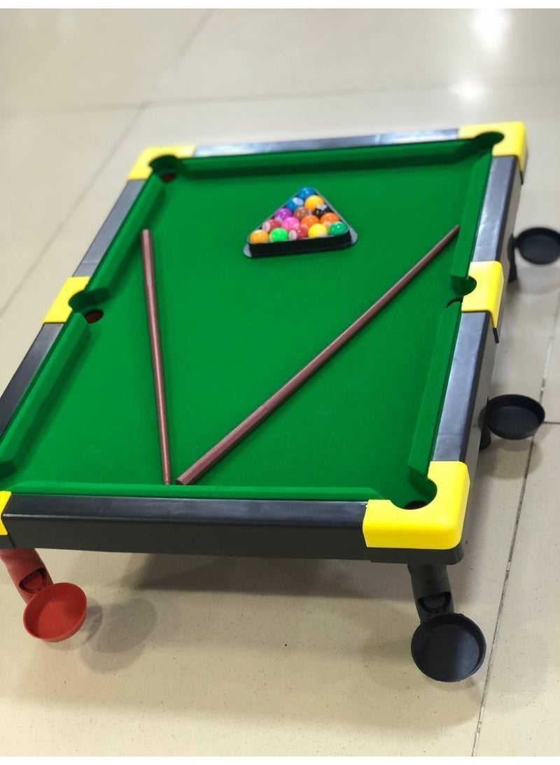 طاولة بلياردو مصغرة للأطفال 95×30×30 سم – لعبة رياضية تعليمية مع كرات ملونة وعصي خشبية – Mini Pool Table - Image 3