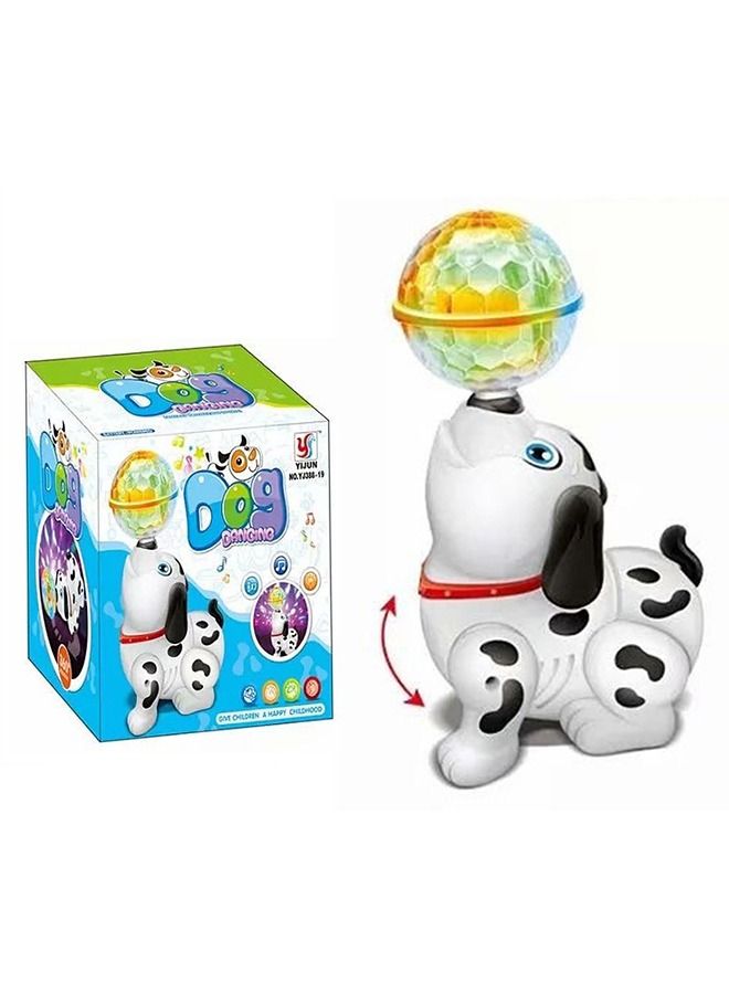 Dog Electric Dancing Dog Model Toy with 360° Rotation, Starry Lights and Dynamic Music - Perfect for Children - Image 1
