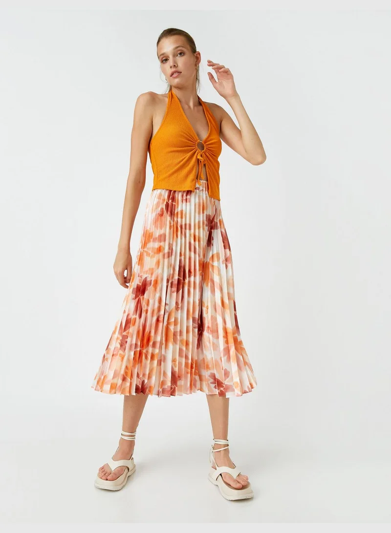 KOTON Pleated Midi Skirt