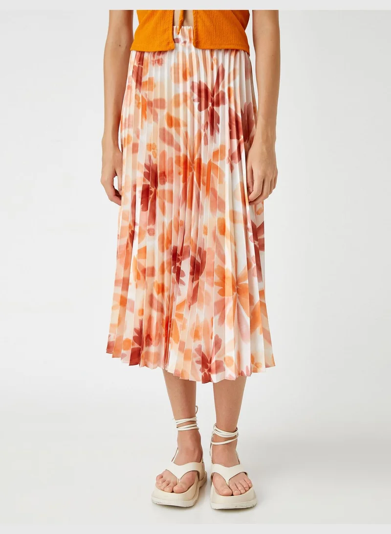 KOTON Pleated Midi Skirt