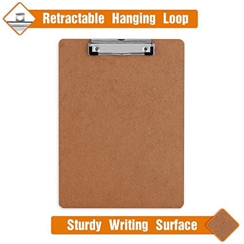 HERKKA Clipboard, HERKKA 15 Pack Hardboard Office Clipboards Standard A4 Letter Size Clipboard with Low Profile Clip, Size 12.5 x 9 Inch - Image 5