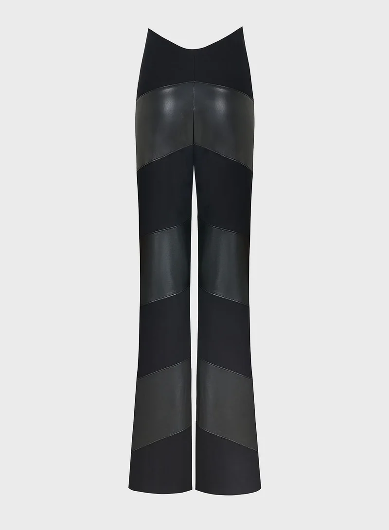Nocturne Zip Detail Wide Leg High Waist Pants
