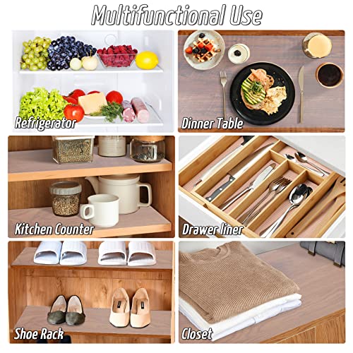 Anoak Shelf Liner Non-Slip Drawer Liner for Kitchen, Non Adhesive Cabinet Liner 12 Inch x 10 FT(120 Inch) Waterproof Refrigerator Liners for Kitchen Drawer, Bathroom Shelves Diamond Pattern Clear - Image 4