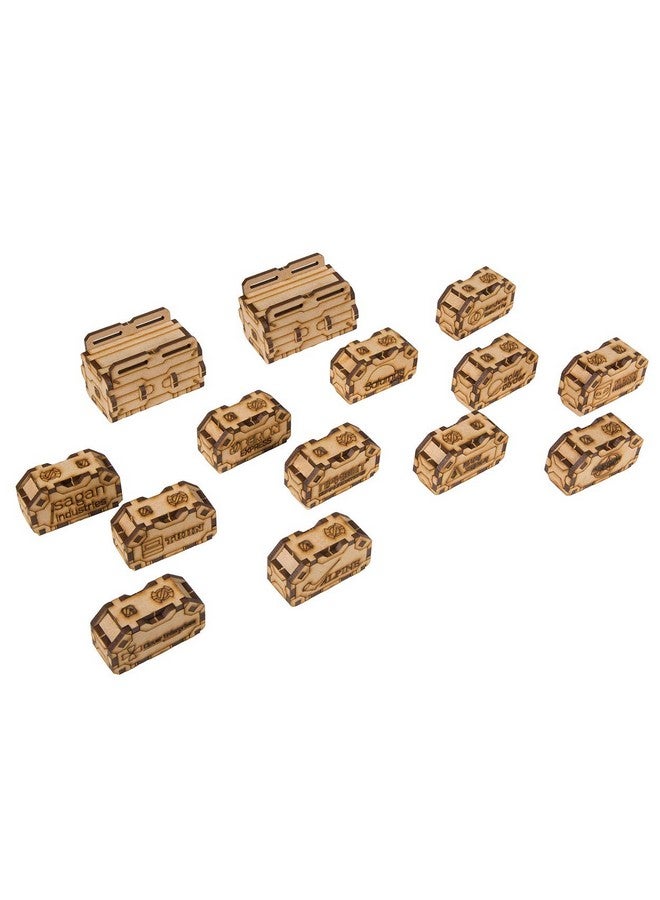 The Broken Token Mettle Shell Crates - MDF Terrain Objects for Sci-Fi Games and Wargaming - Image 1