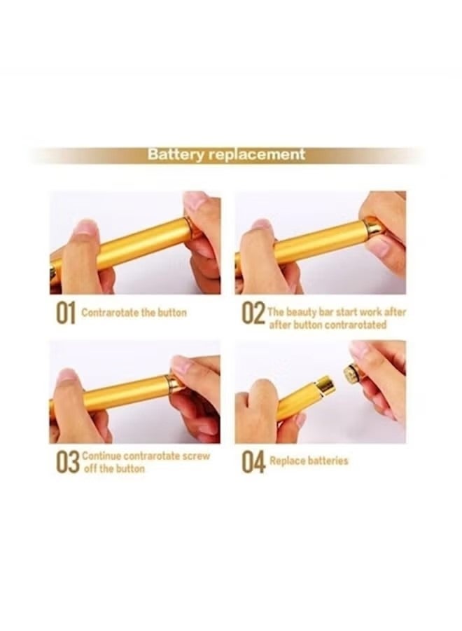 ORiTi Face Gold Vibration Facial Beauty Roller Massager  - Image 5