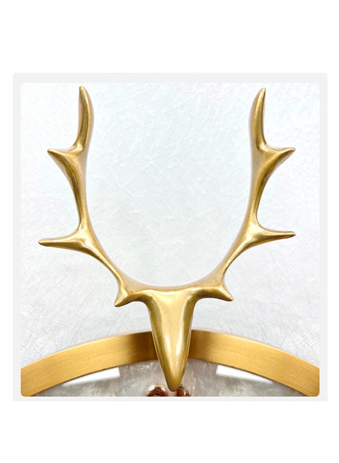 Timess Wall Clock For Living Room, Home Use, Model, Automatic Time Synchronization, Radio-controlled Clock, Shell Deer Head Clock, 36cm - Image 3