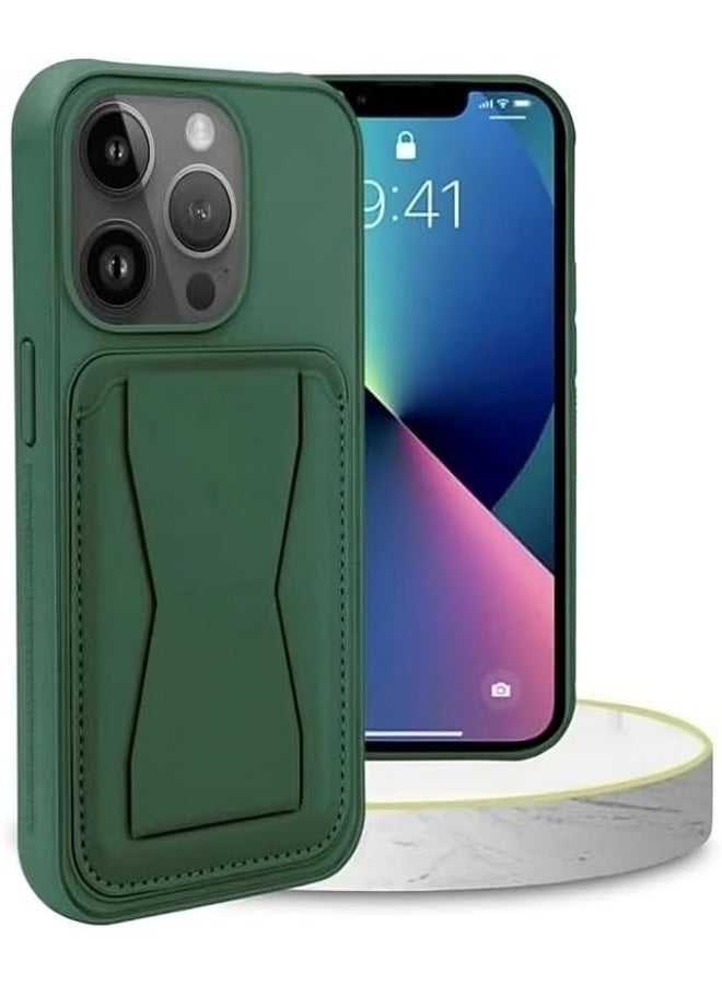 DUSALA iPhone 16 Pro Case Cover Shockproof Leather Back Card Storage & case built-in Stand PU leather for a stylish look Back Cover For iPhone 16 Pro 6.3-inch - Image 3