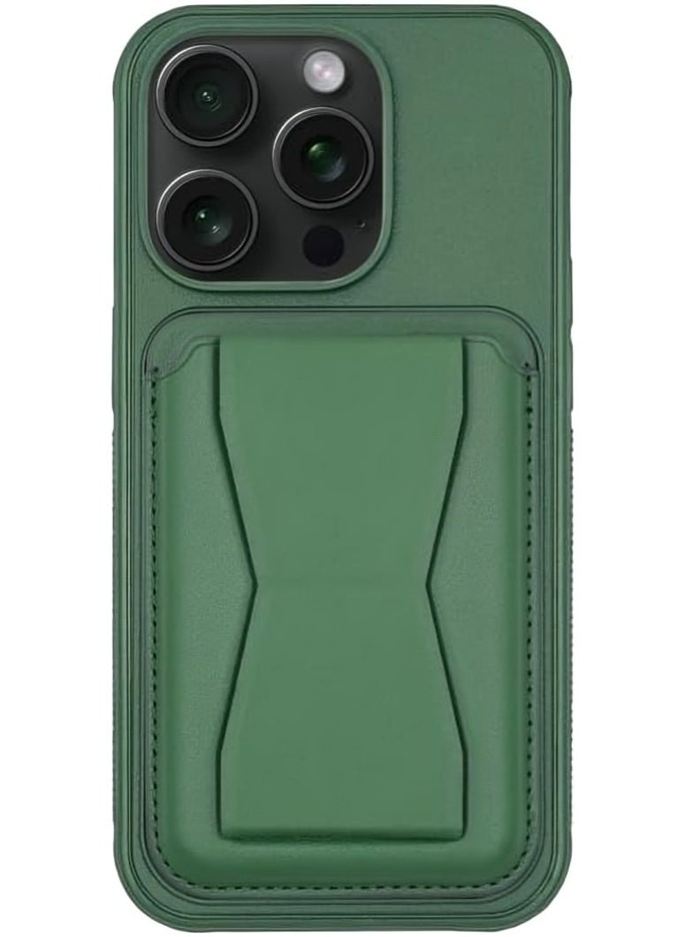 DUSALA iPhone 16 Pro Case Cover Shockproof Leather Back Card Storage & case built-in Stand PU leather for a stylish look Back Cover For iPhone 16 Pro 6.3-inch - Image 1